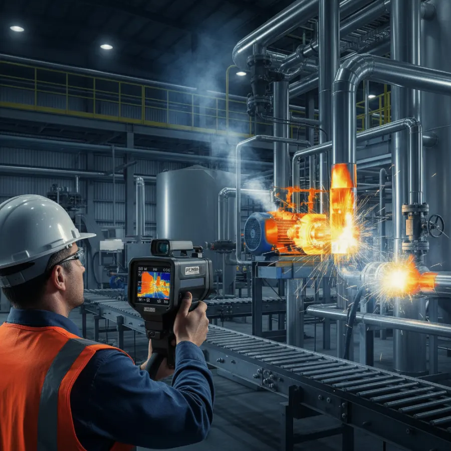 Ispezione termografica lungo una linea di produzione automatizzata